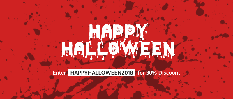 Happy Halloween with 30% on every new purchase